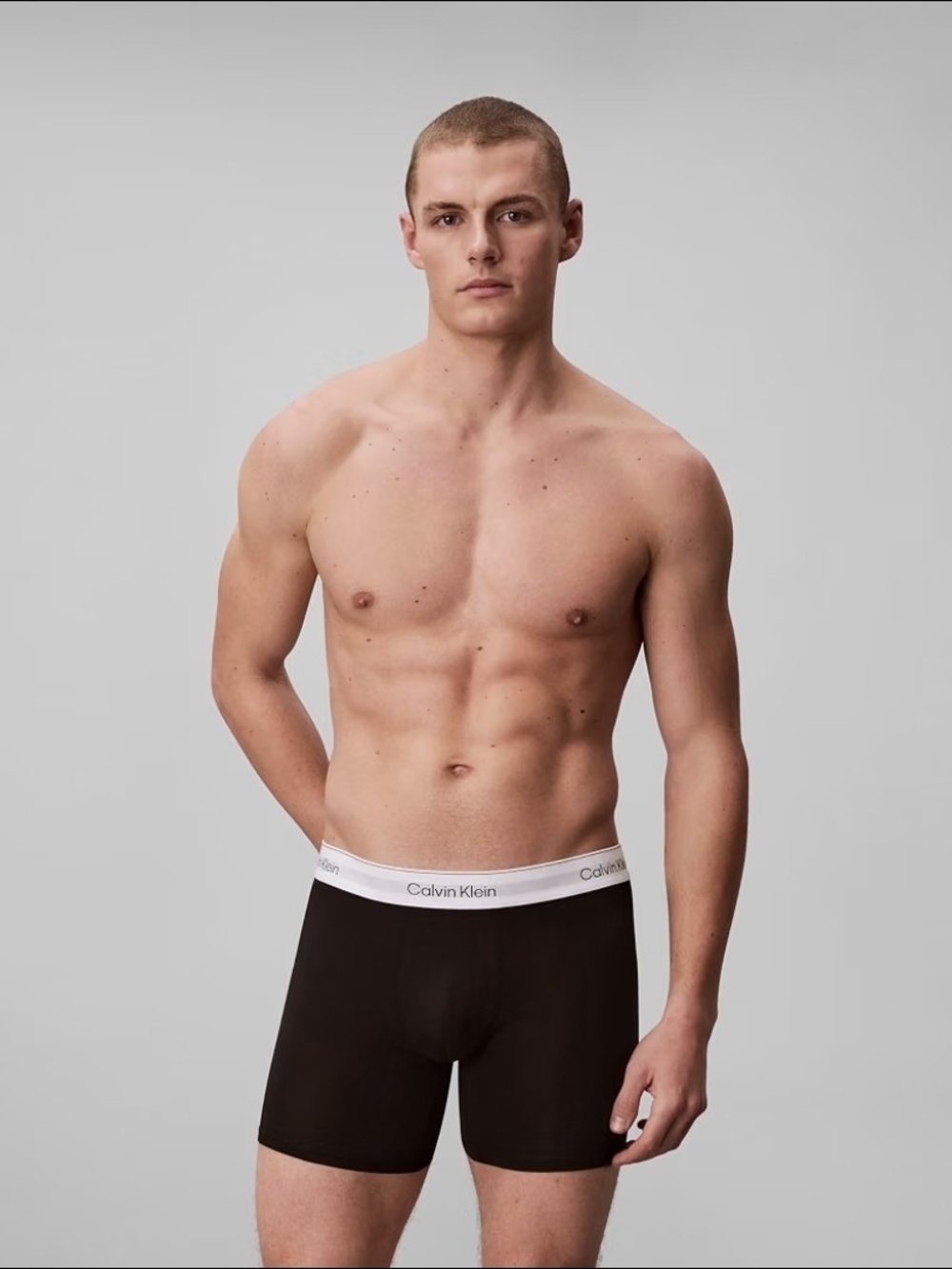 Calvin Klein Black Boxer Briefs with White Logo Waistband